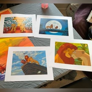 Disney Lion King Lithographs Set